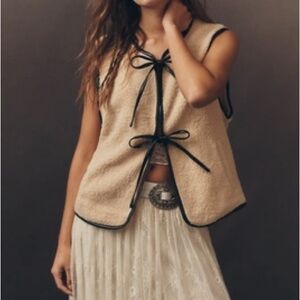 Tan Vest with Black Trim